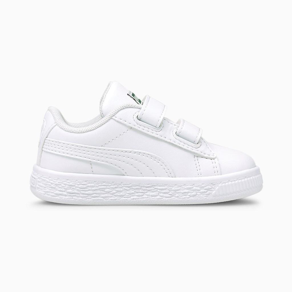 Baskets Puma Basket Classic XXI Toddler Fille Blanche Blanche | VRX-702364