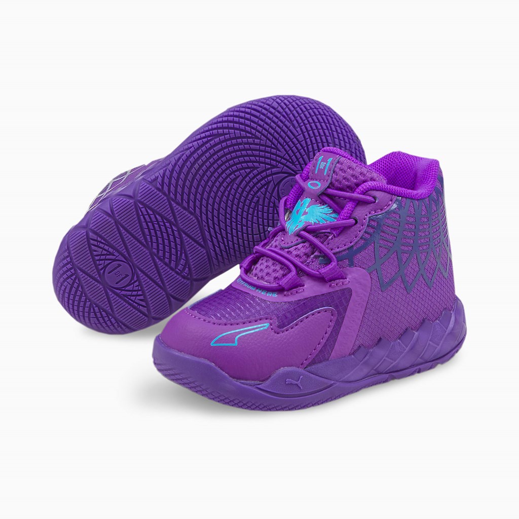 Baskets Puma MB.01 Toddler Garcon Violette Bleu | 8430657-GX