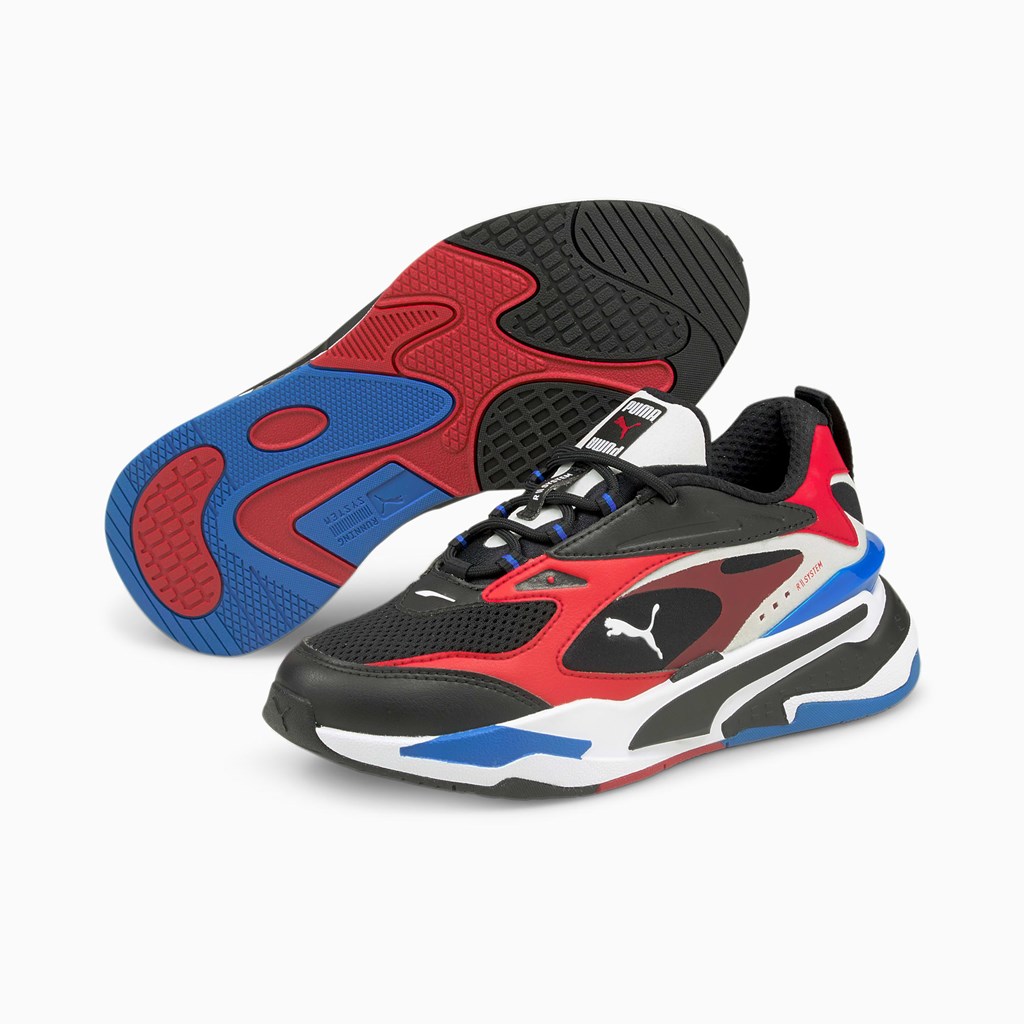 Baskets Puma RS-Fast JR Fille Noir Rouge Bleu | UES-271835