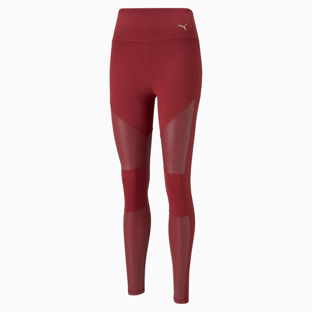 Leggings Puma Moto High Taille Full Course Femme Rouge | 8917403-BF