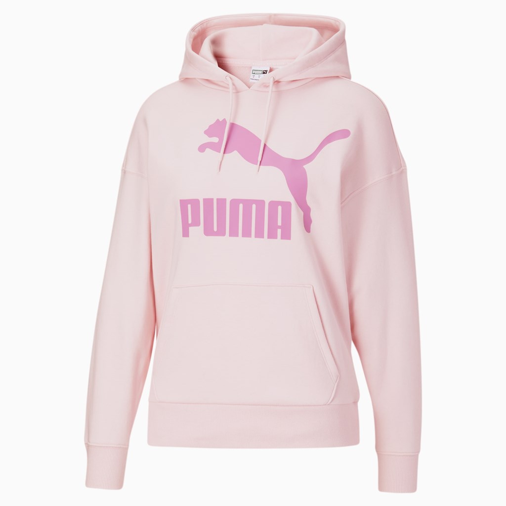 Sweat À Capuche Puma Classics Logo Femme Rose | 1049782-CV