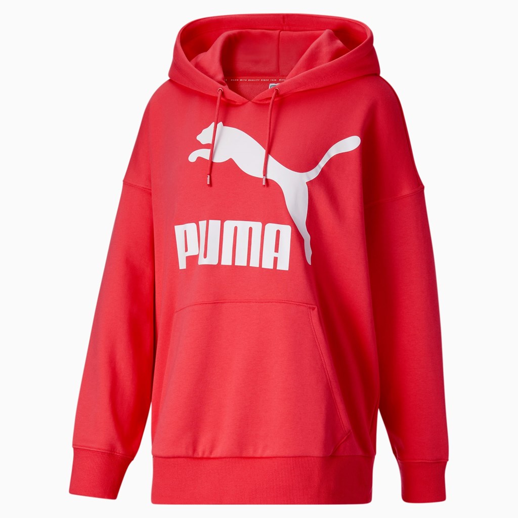 Sweat À Capuche Puma Classics Logo PL Femme Rose | 6794352-TQ
