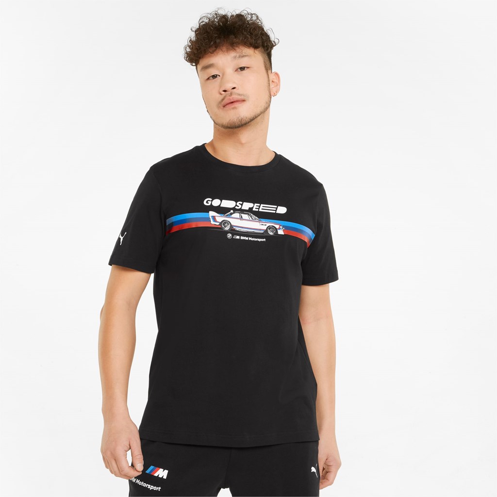 T Shirt Running Puma BMW M Motorsport Car Graphic Homme Noir | 8506279-IU