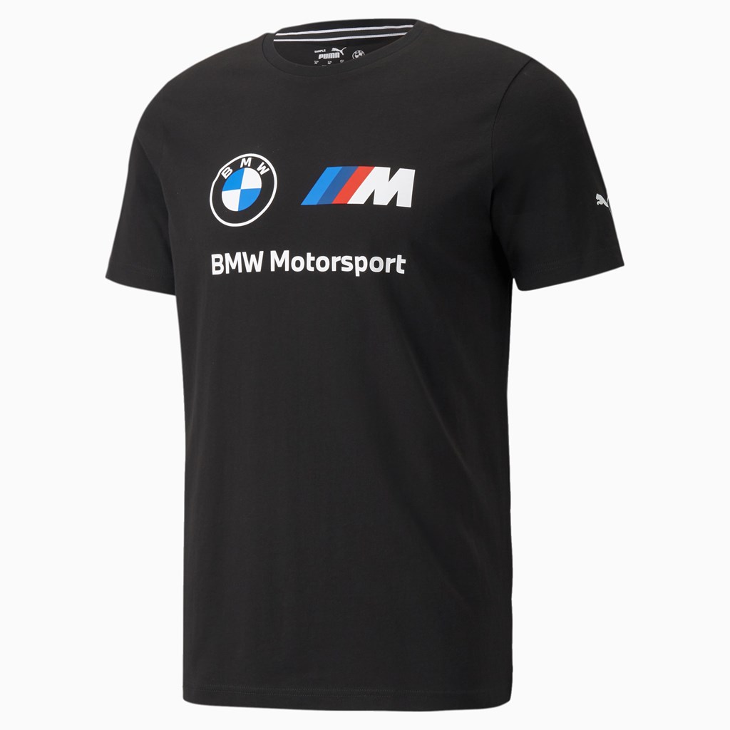 T Shirt Running Puma BMW M Motorsport Essentials Logo Homme Noir | 6014273-VR