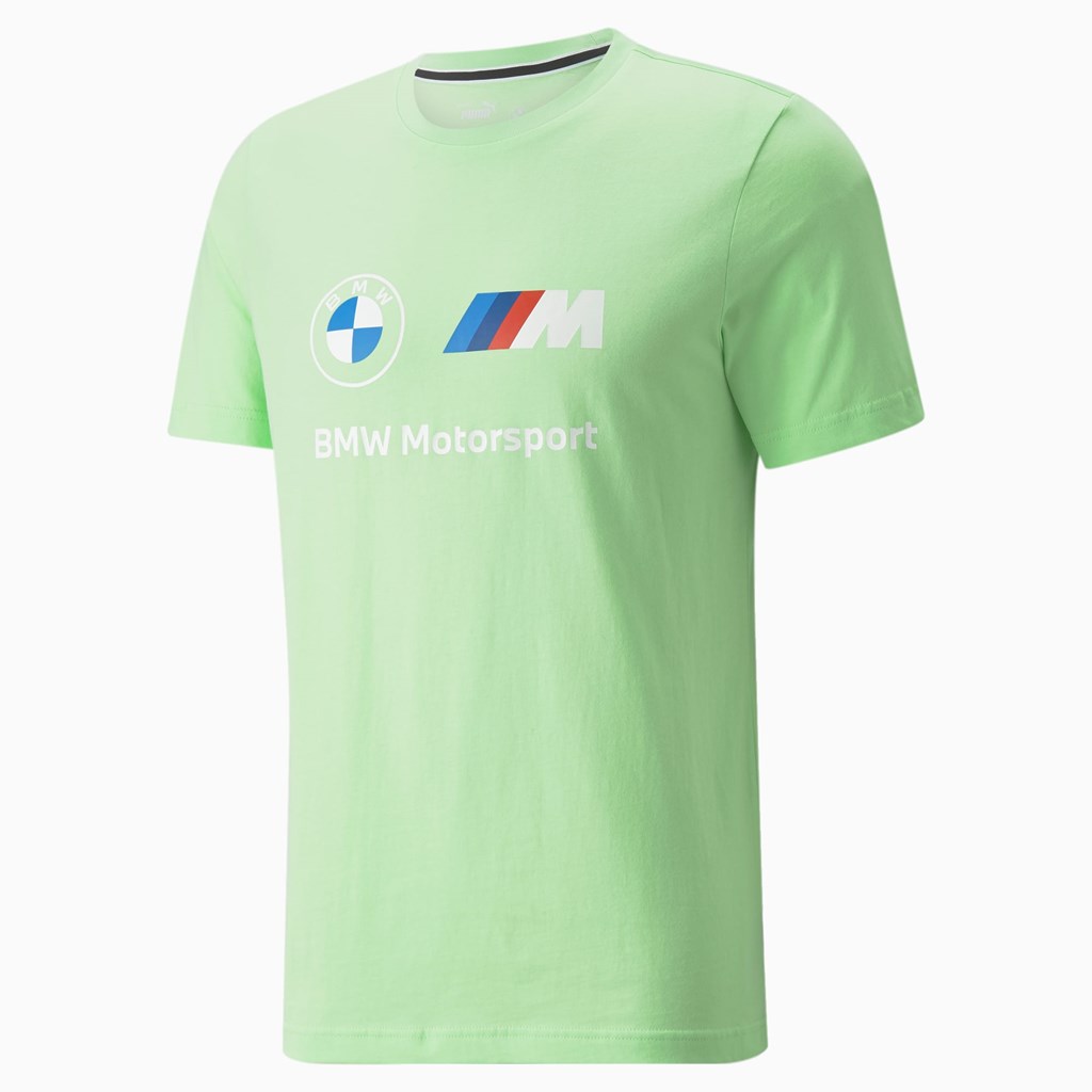 T Shirt Running Puma BMW M Motorsport Essentials Logo Homme Vert | 8976541-VP