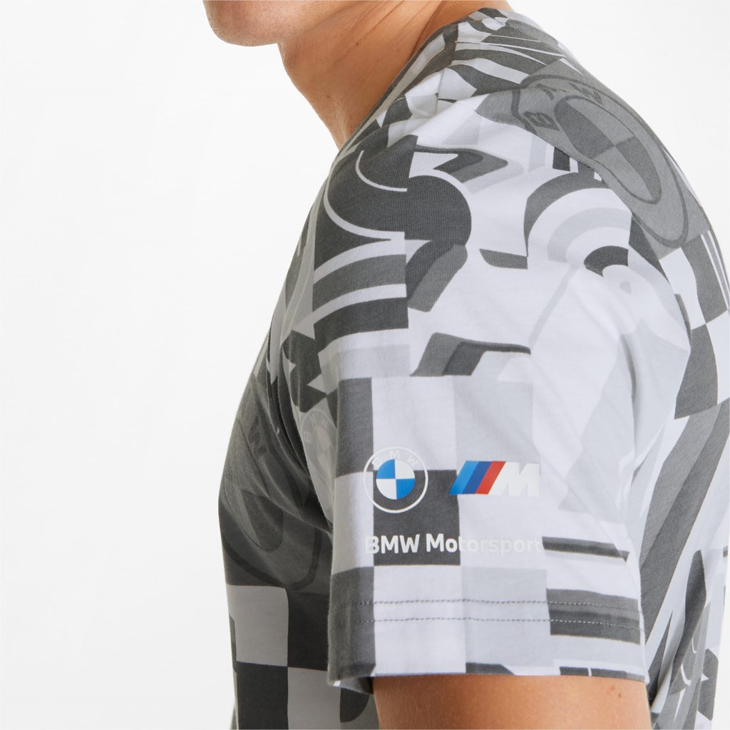 T Shirt Running Puma BMW M Motorsport Printed Homme Blanche | 3196257-PT