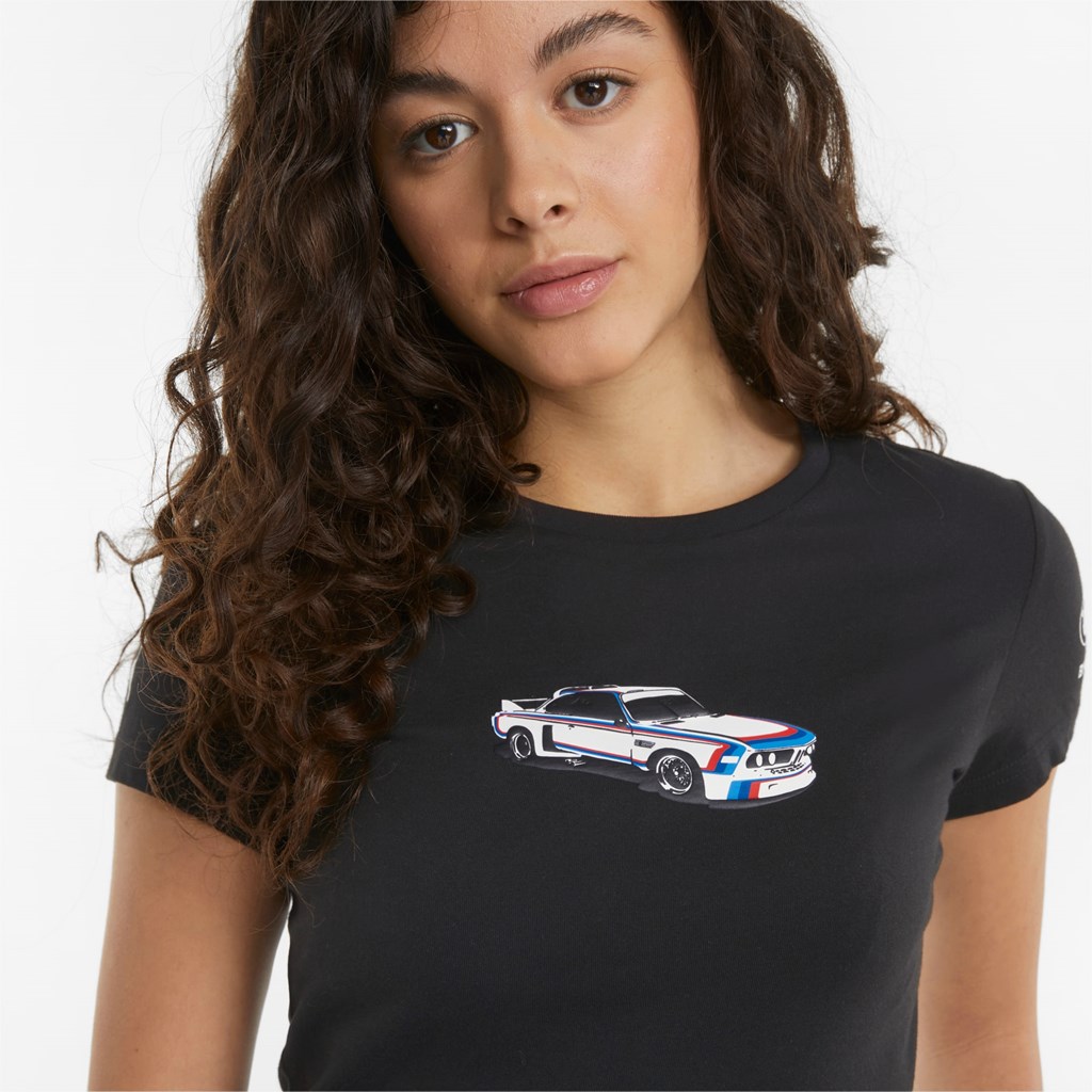 T Shirt Running Puma BMW M Motorsport Statement Graphic Femme Noir | 9687041-KH