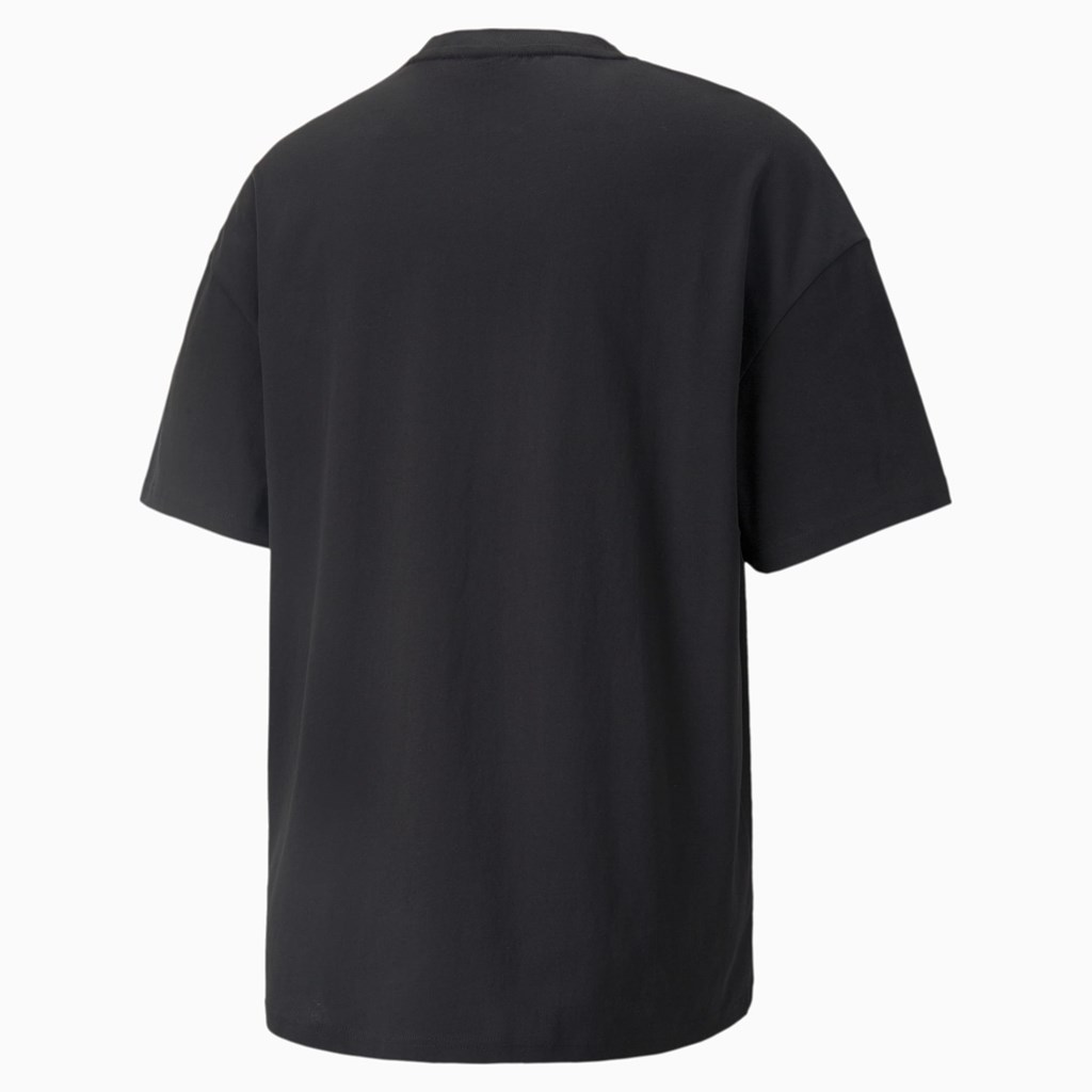 T Shirt Running Puma Classics Boxy Homme Noir | 5924318-FK
