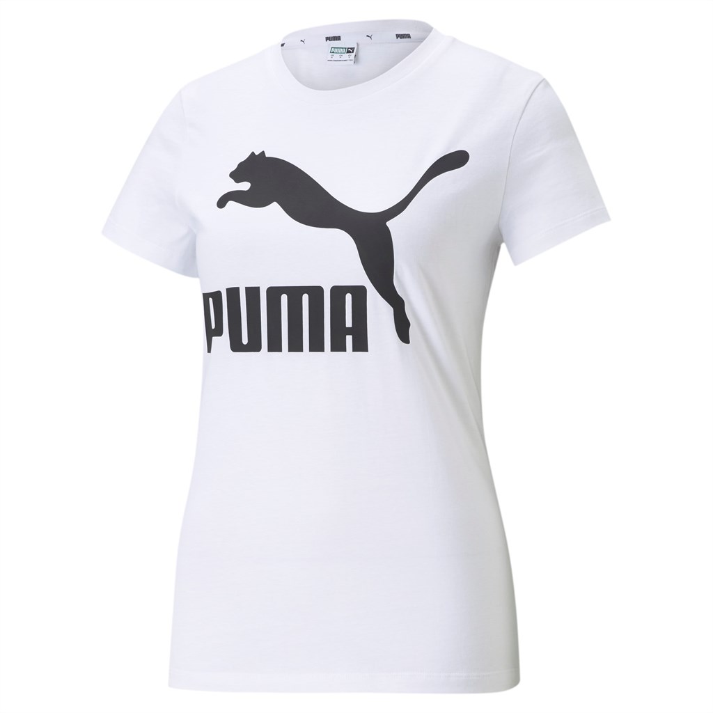 T Shirt Running Puma Classics Logo Femme Blanche | 4809512-CZ