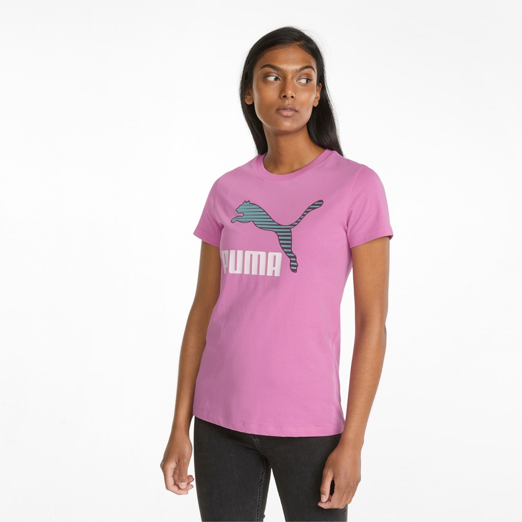 T Shirt Running Puma Classics Logo Interest Femme Opera Mauve / SWXP | 5369701-XH