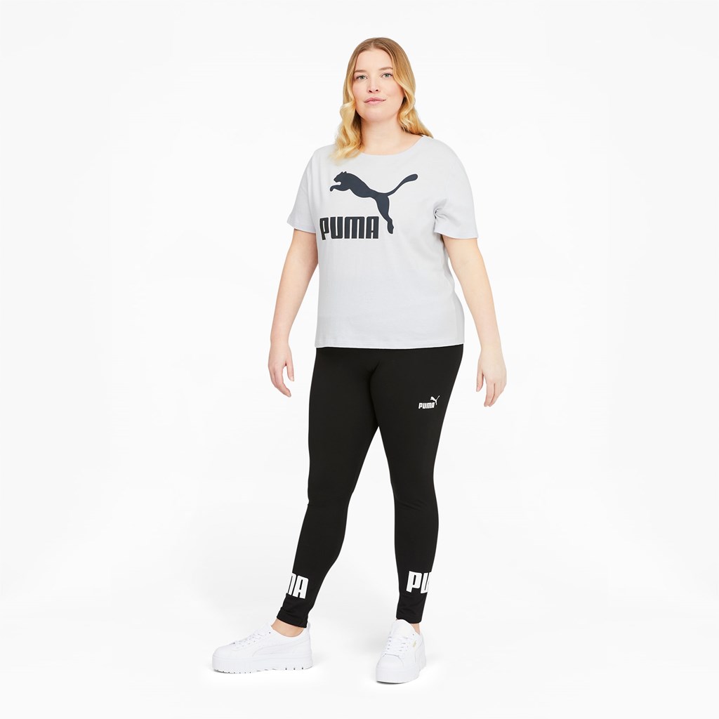 T Shirt Running Puma Classics Logo PL Femme Arctic Ice | 3617524-FX