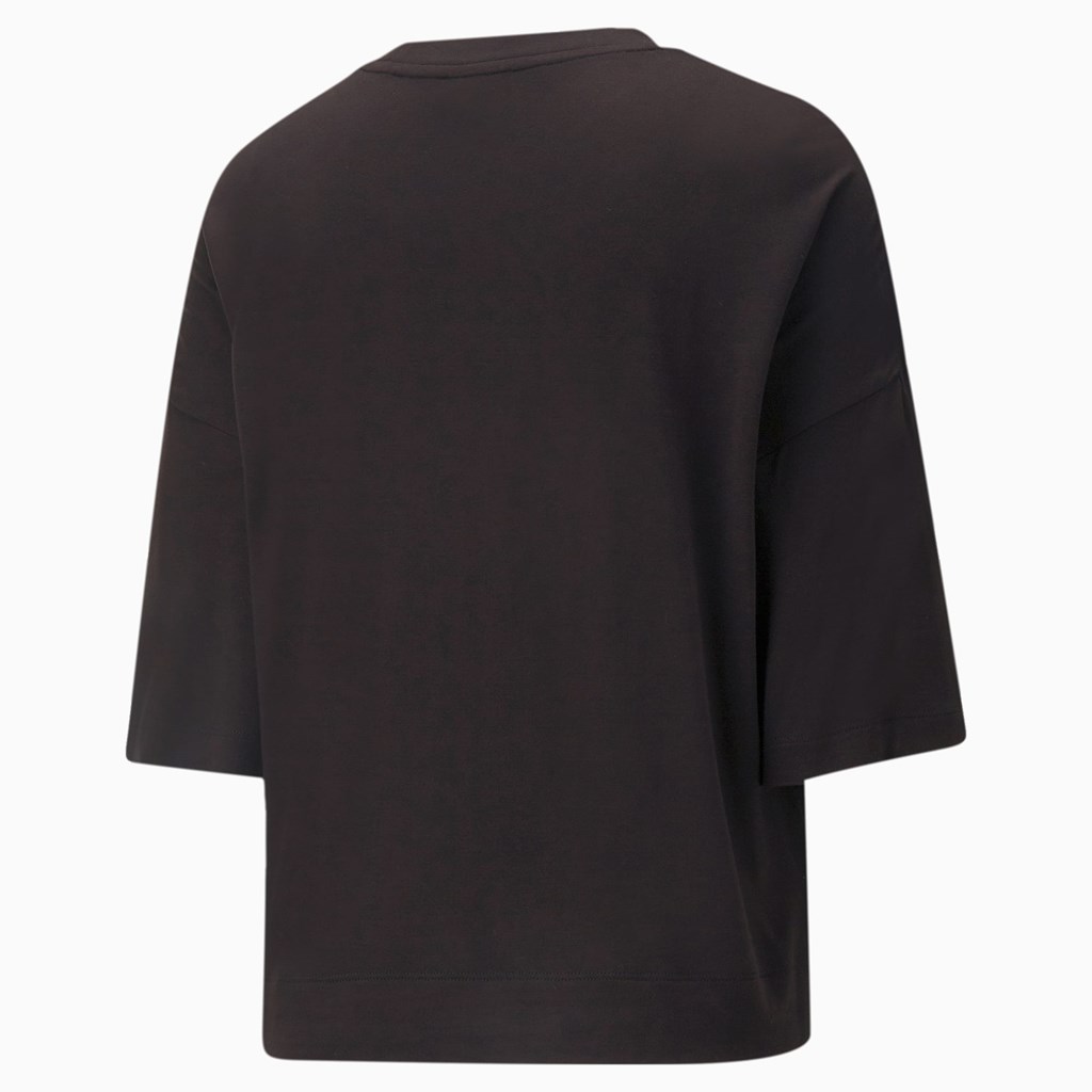 T Shirt Running Puma Classics Splitside Femme Noir | 5402917-CY