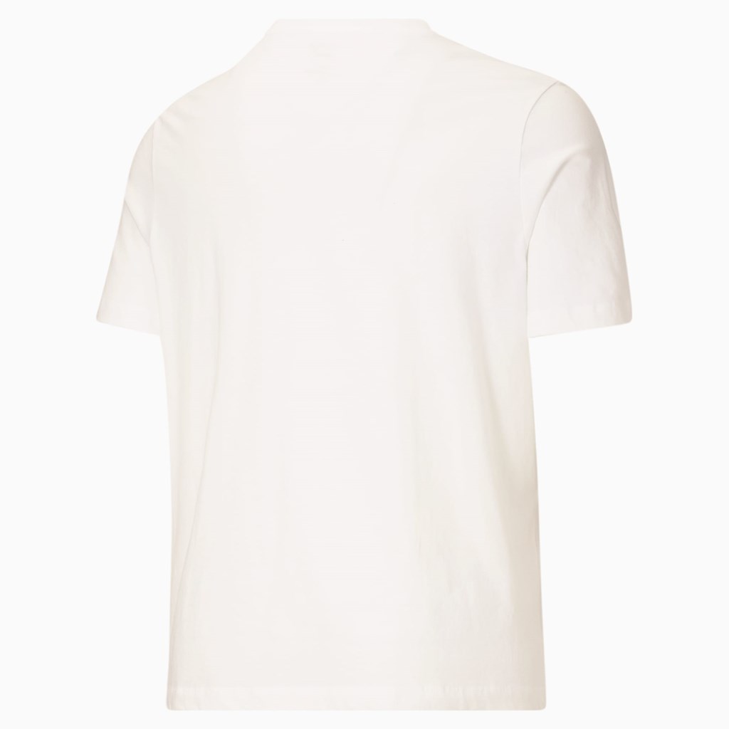 T Shirt Running Puma Essentials Logo BT Homme Blanche Bleu | 0851764-GZ