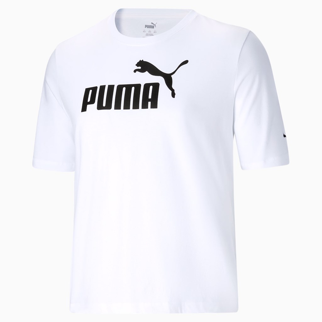 T Shirt Running Puma Essentials Logo BT Homme Blanche | 1863427-TC