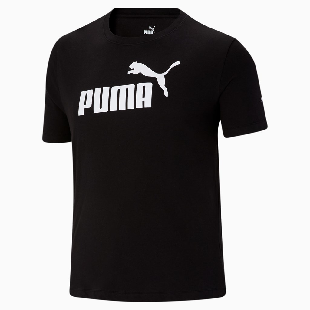 T Shirt Running Puma Essentials Logo BT Homme Noir | 9175234-GQ