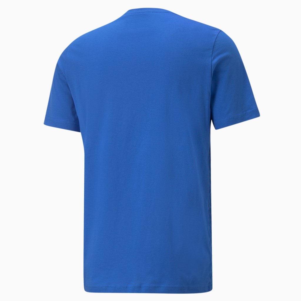 T Shirt Running Puma FIGC Signature Winner Soccer Homme Bleu Doré | 4386271-XA