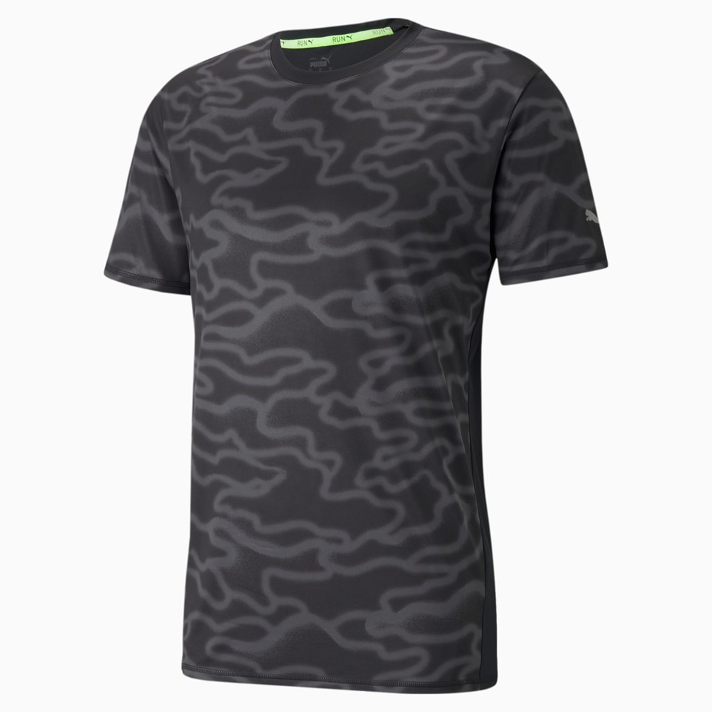 T Shirt Running Puma Graphic Corta Sleeve Homme Noir | 0592637-OM