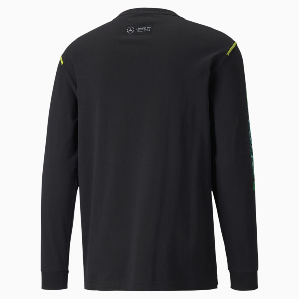 T Shirt Running Puma Mercedes F1 Strada Graphic Long Sleeve Homme Noir | 3741068-LN