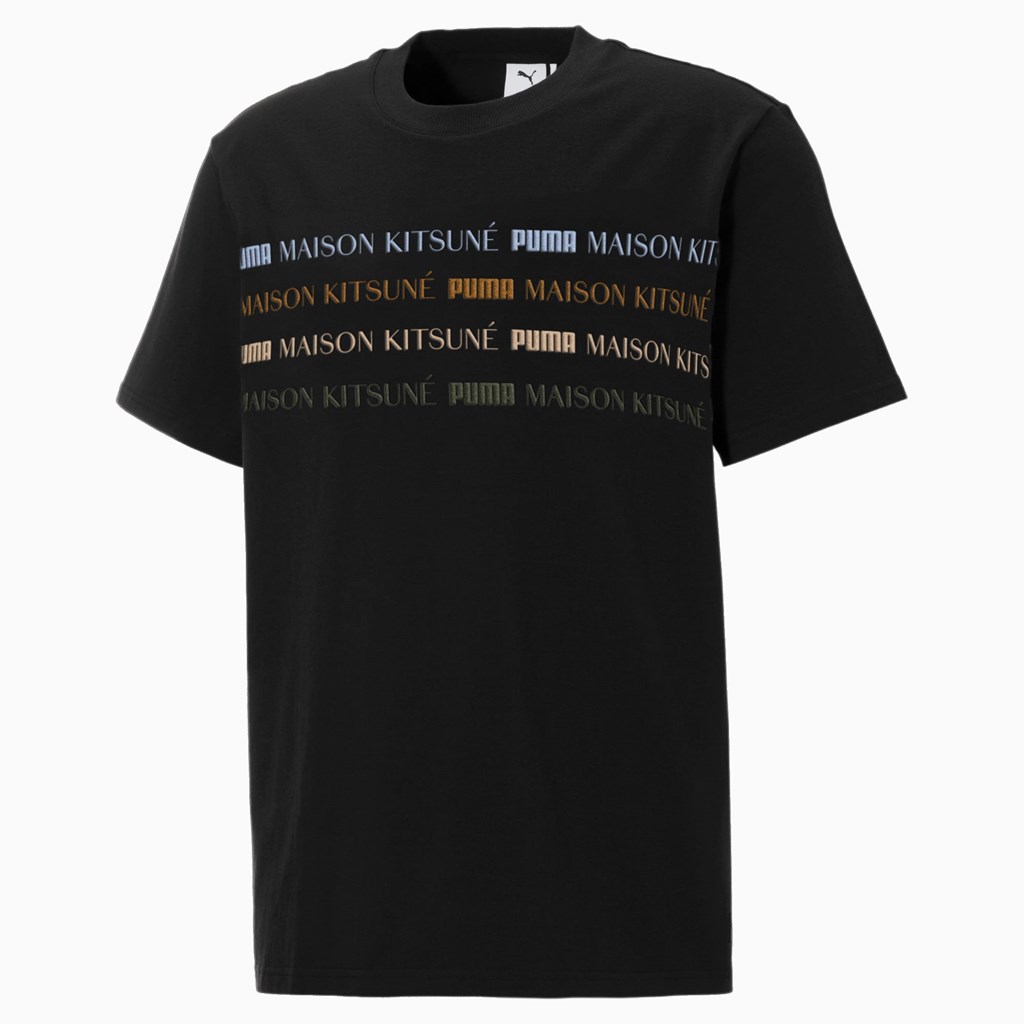 T Shirt Running Puma PUMA x MAISON KITSUNE Engineered Homme Noir | 2839610-RB