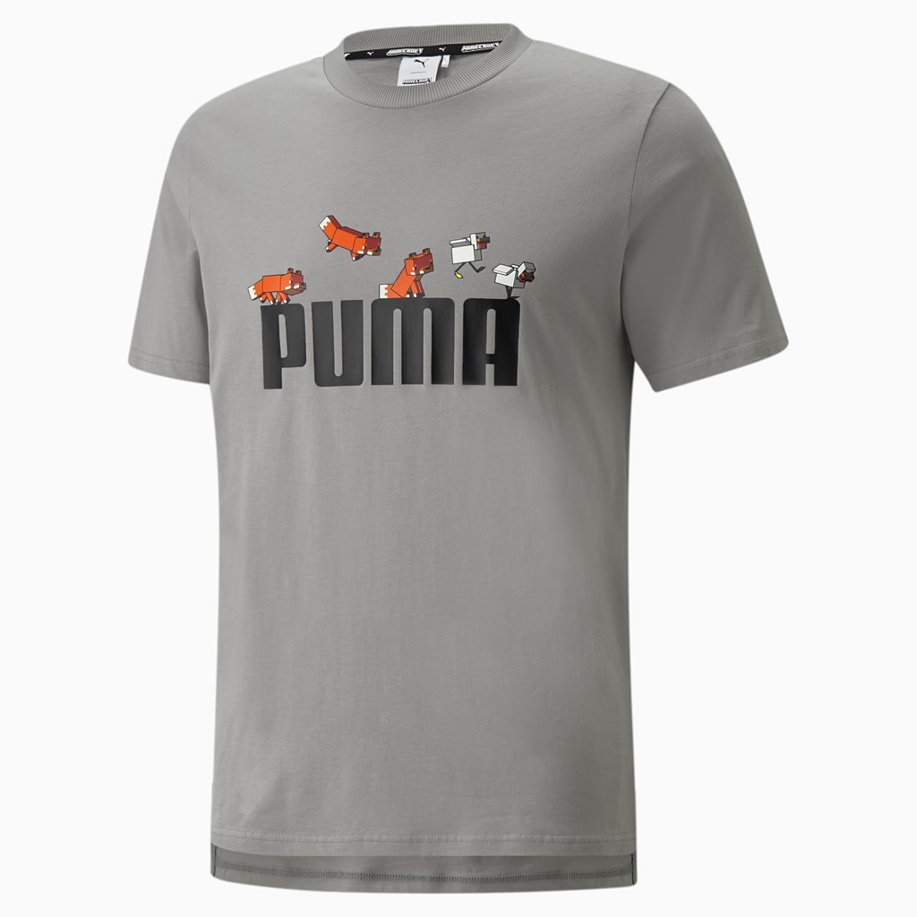 T Shirt Running Puma PUMA x MINECRAFT Graphic Homme Griffin | 4297536-VO