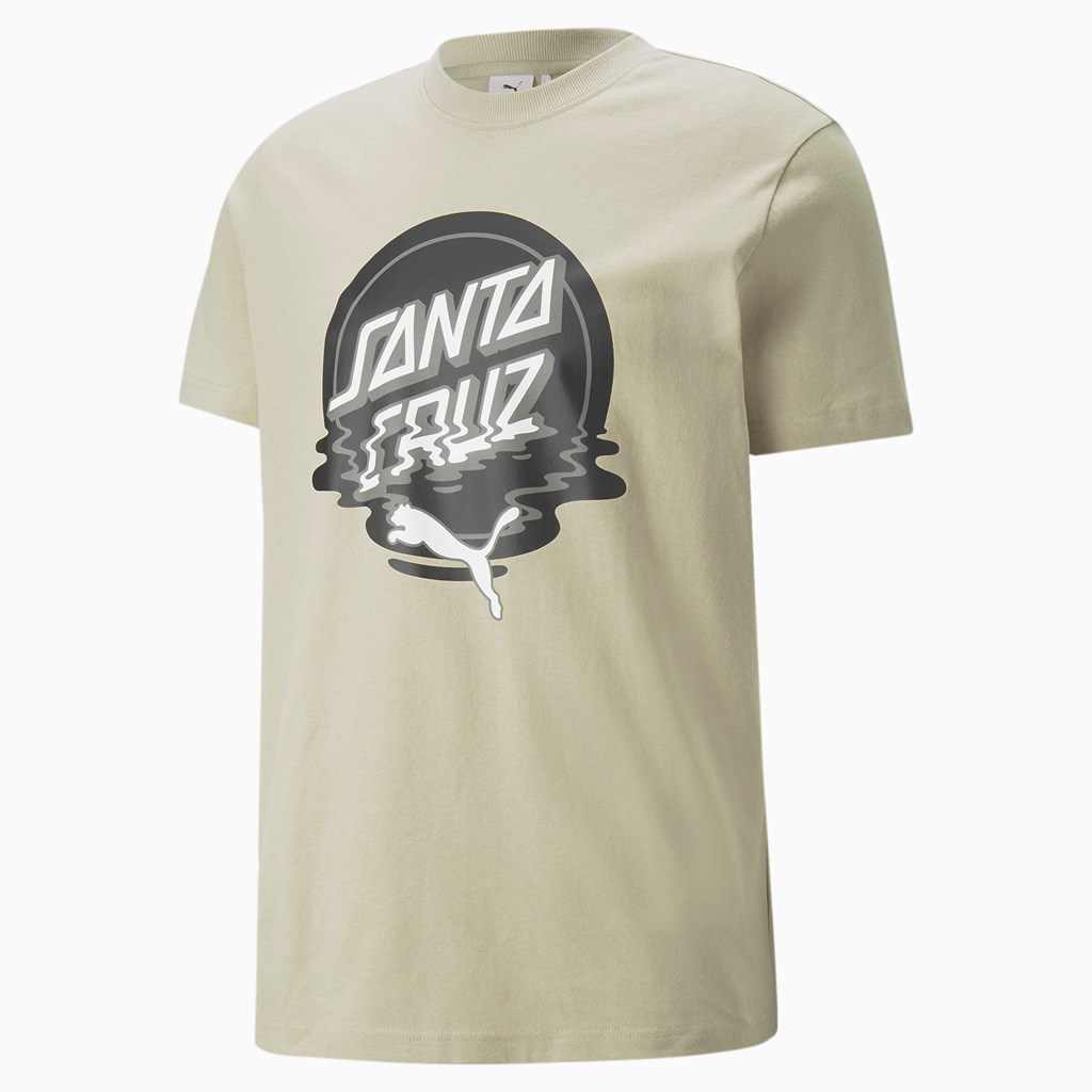 T Shirt Running Puma PUMA x SANTA CRUZ Homme Vert | 7218094-BG