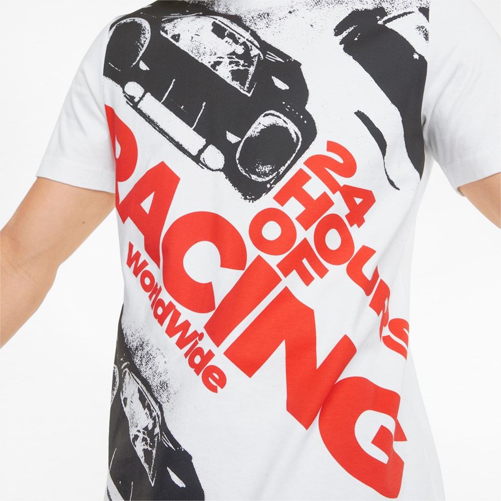 T Shirt Running Puma Porsche Legacy Statement Graphic Homme Blanche | 0379526-GM