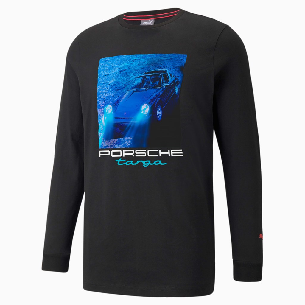 T Shirt Running Puma Porsche Legacy Statement Long Sleeve Homme Noir | 4502689-BR