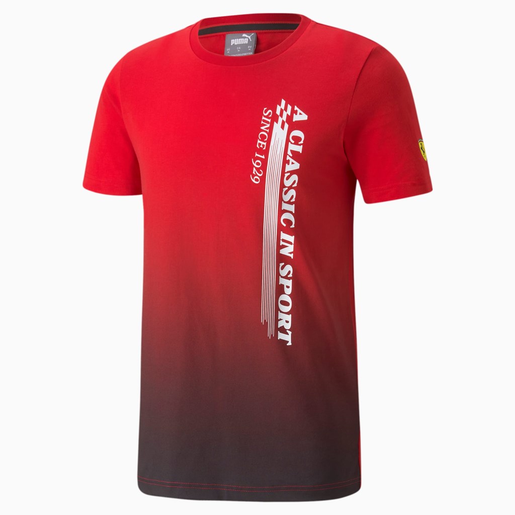 T Shirt Running Puma Scuderia Ferrari Race Graphic Homme Rosso Corsa | 6583470-IA