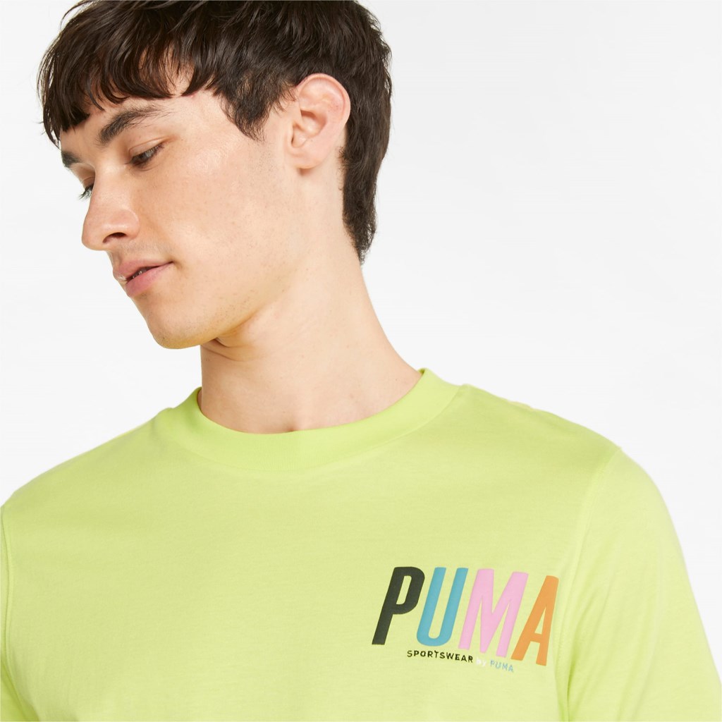 T Shirt Running Puma Sportswear by PUMA Graphic Homme Citron | 4210873-YA