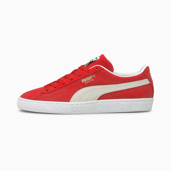 Baskets Puma Suede Classic XXI Homme Rouge Blanche | XPH-975364