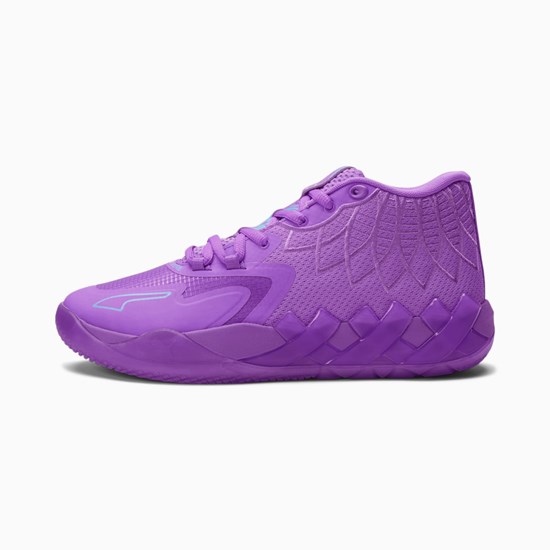 Chaussure De Basketball Puma MB.01 Queen City Femme Violette Bleu | 6075318-PX