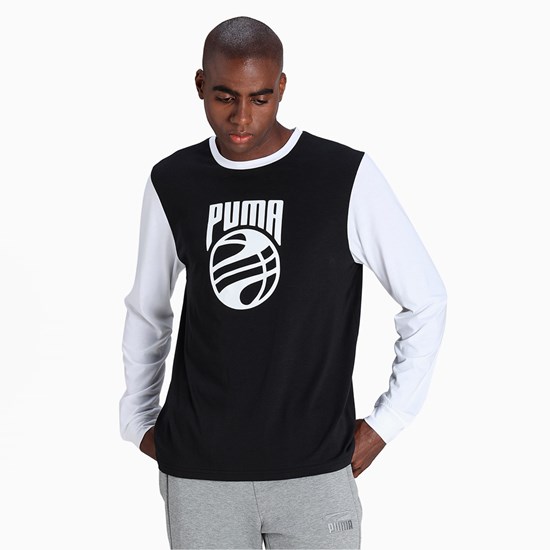 Chemises Puma Splash Shooting Homme Blanche Noir | 7205436-UE