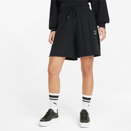Shorts Puma Classics High-Taille Femme Noir | 2510967-UA