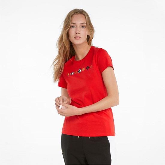 T Shirt Running Puma AS Graphic Femme Rouge | 2647315-PK