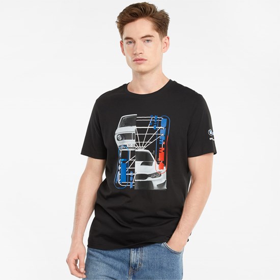 T Shirt Running Puma BMW M Motorsport Car Graphic Homme Noir | 5308976-UL