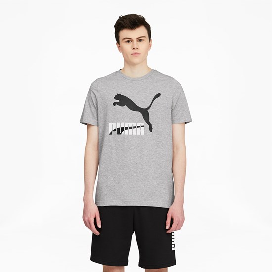 T Shirt Running Puma Classics Logo Homme Noir | 1369580-PK
