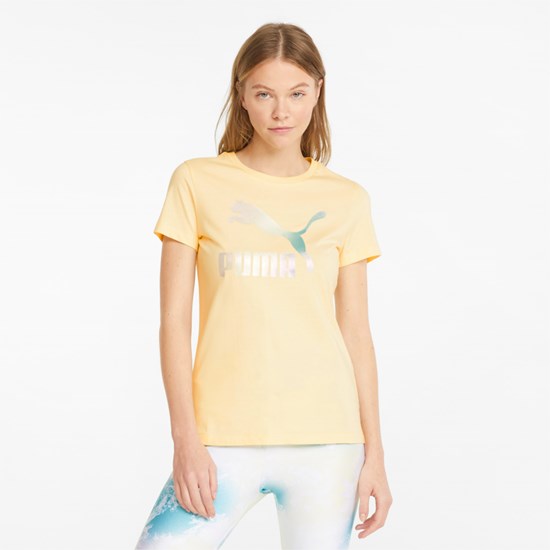 T Shirt Running Puma Crystal Galaxy Graphic Femme Fleur | 2906854-YP