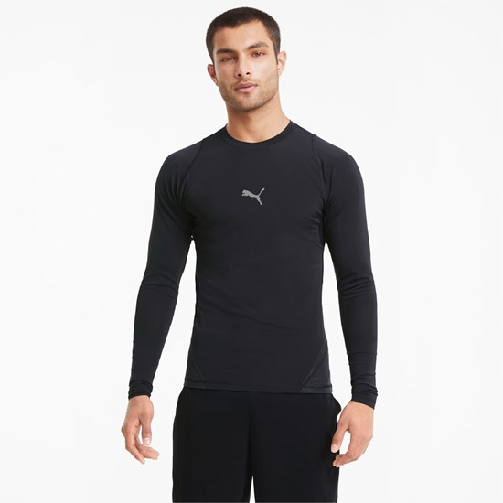 T Shirt Running Puma EXO-ADAPT Long Sleeve Homme Noir | 1845632-BY