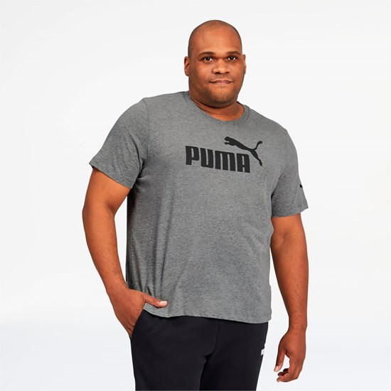 T Shirt Running Puma Essentials Logo BT Homme Medium Gray Heather | 1456039-UP