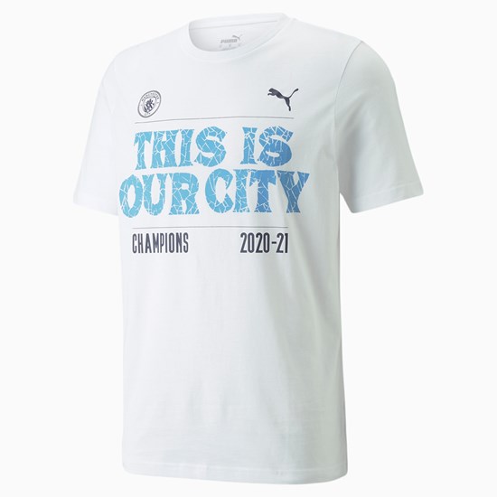 T Shirt Running Puma Man City EPL Winners Soccer Homme Blanche | 3401897-YI
