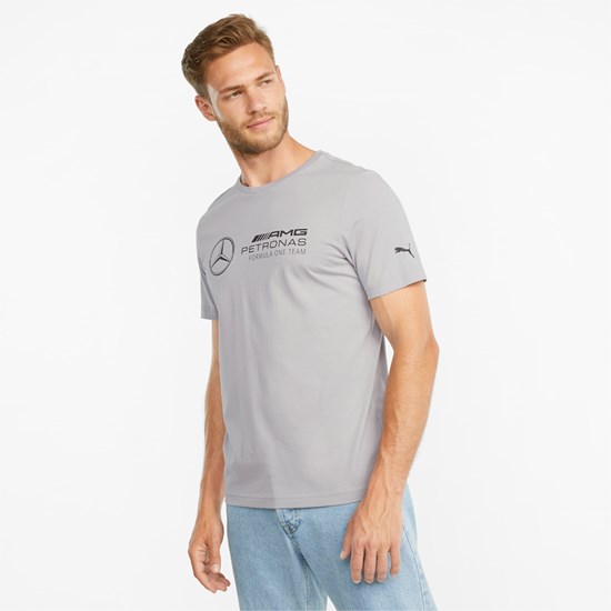 T Shirt Running Puma Mercedes F1 Logo Homme Argent | 4205713-MZ