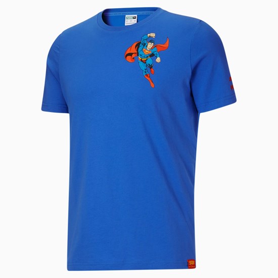 T Shirt Running Puma PUMA x DC Justice League Superman Homme Bleu | 6302178-JN