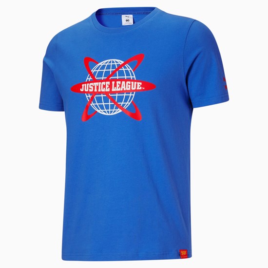 T Shirt Running Puma PUMA x DC Justice League Homme Bleu | 9210876-YP
