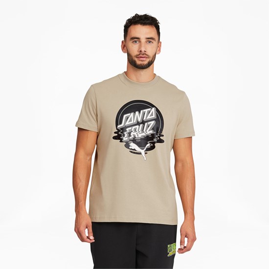 T Shirt Running Puma PUMA x SANTA CRUZ Homme Vert | 7218094-BG