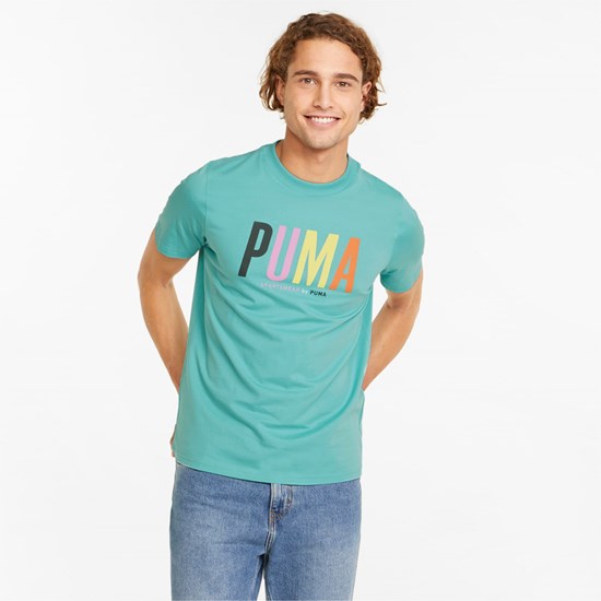 T Shirt Running Puma Sportswear by PUMA Graphic Homme Porcelain | 1364857-BM